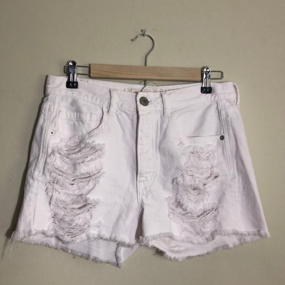 American Eagle Hi Rise Distressed Shorts